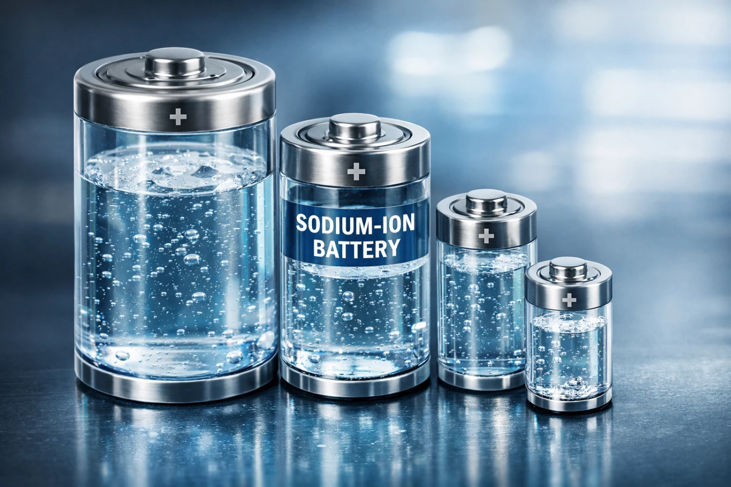 Sodium-ion batteries, like those imagined in this generative image, are emerging as a safer, cleaner alternative to lithium-ion technologies