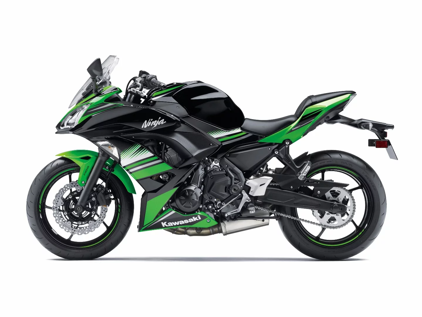 The Lime Green color option of the 2017 Kawasaki Ninja 650