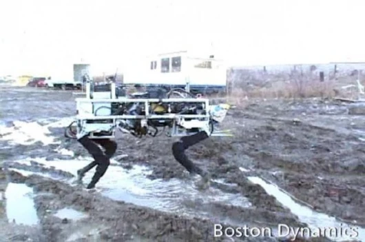 A clip from the Boston Dynamics BigDog video.