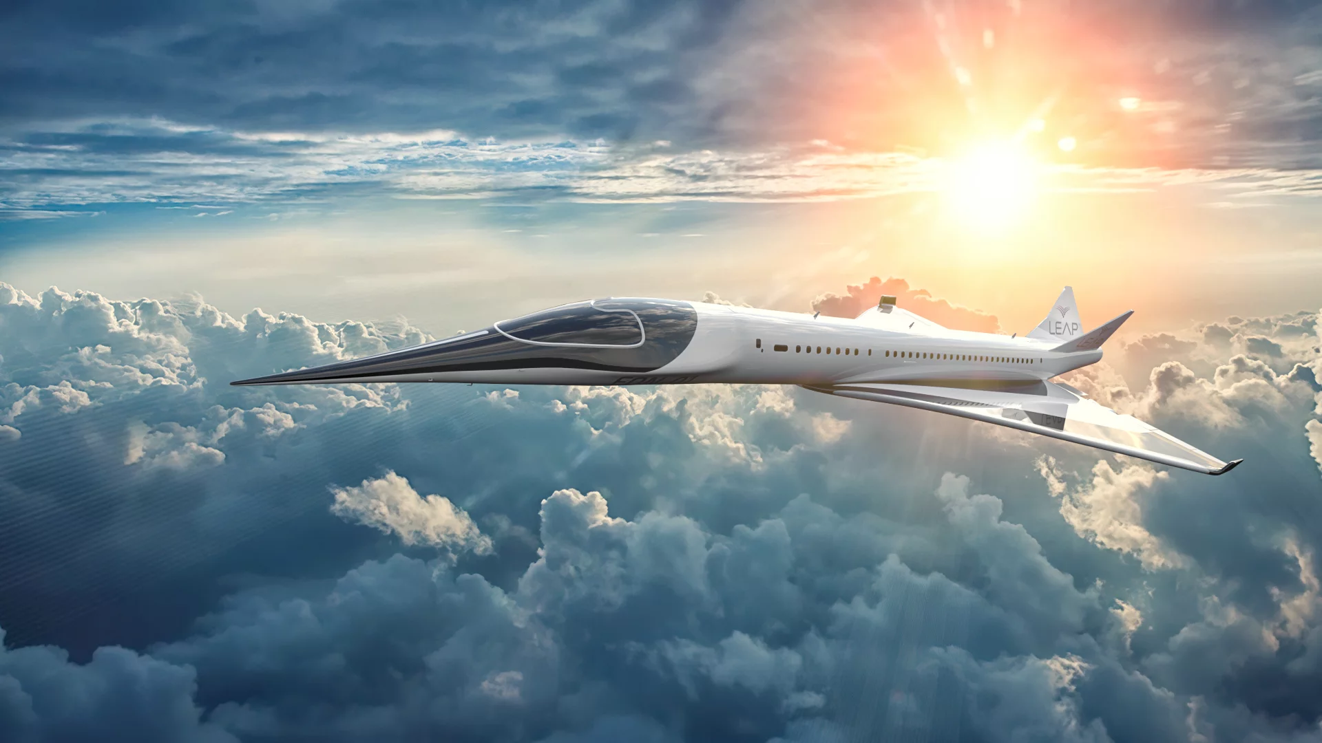 That, friends, is the Leap EON-01 supersonic airliner, and if it ever flies, I'll recite an obscene limerick standing on one leg