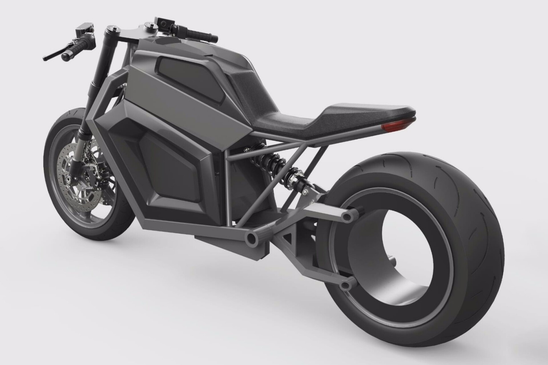 RMK E2 Finnish electric motorcycle rocks sweet hubless rim motor
