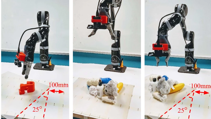 The system allows robots to grasp individual items from a cluttered and moving collection