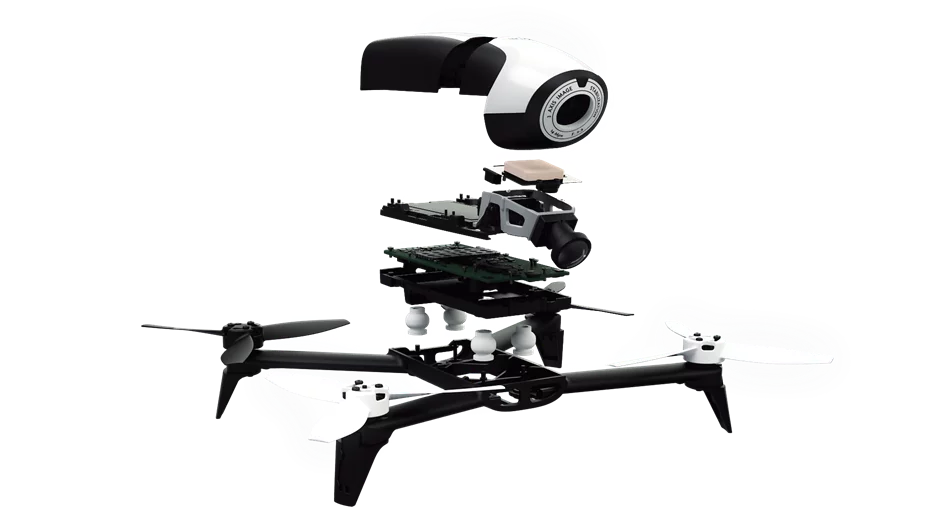 There is no dramatic shift in design between the first and second iterations of Parrot's Bepop