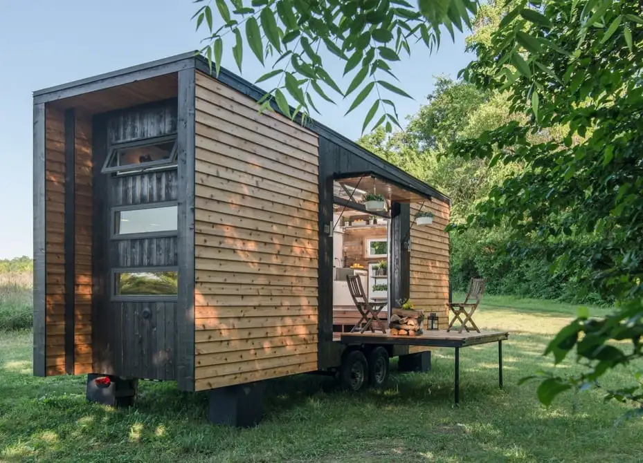 The Alpha Tiny House has total floorspace of 240 sq ft (22 sq m)