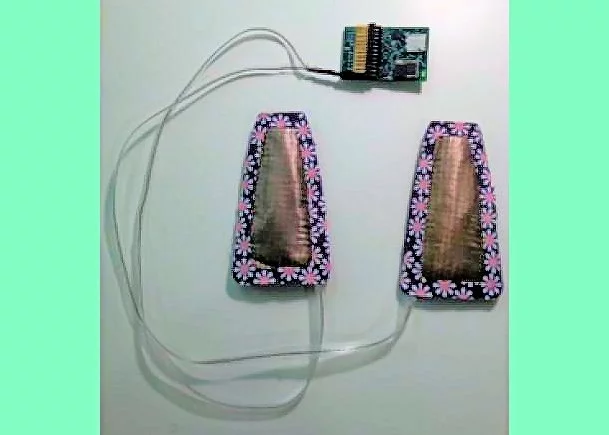 EKG electrodes for the Smart Bra experiments (Photo: Microsoft)