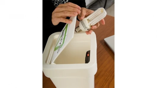 A 'Smart Trash' concept receptacle with scanner to keep track of trash
