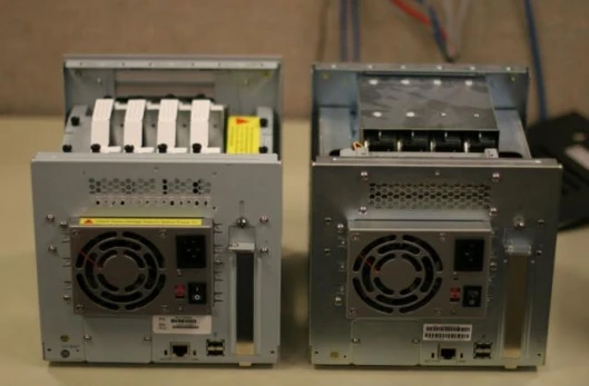 ReadyNAS X6 revision B and A side by side