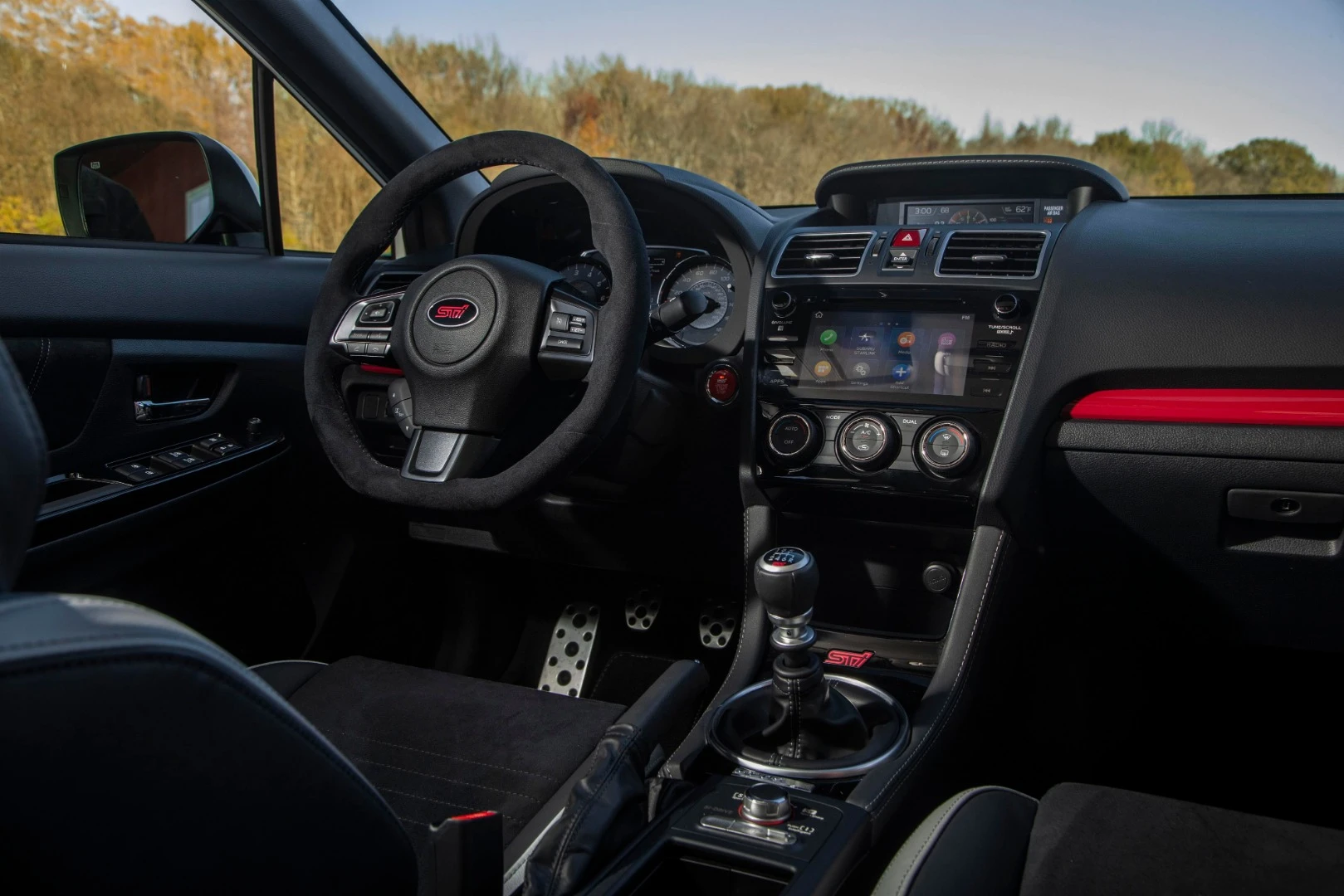That re-tuned 2.5L is attached to a close-ratio six-speed manual transmission and Subaru’s legendary Symmetrical All-Wheel Drive with front/rear limited-slip differentials