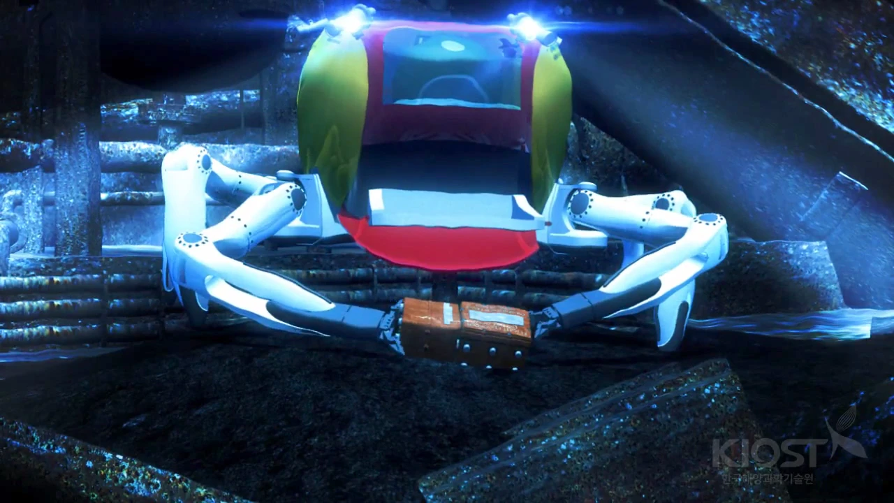 The Crabster has a frontal compartment for bringing objects to the surface