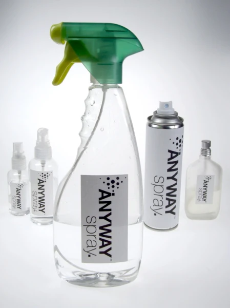 The ANYWAY Spray works in a variety of containers