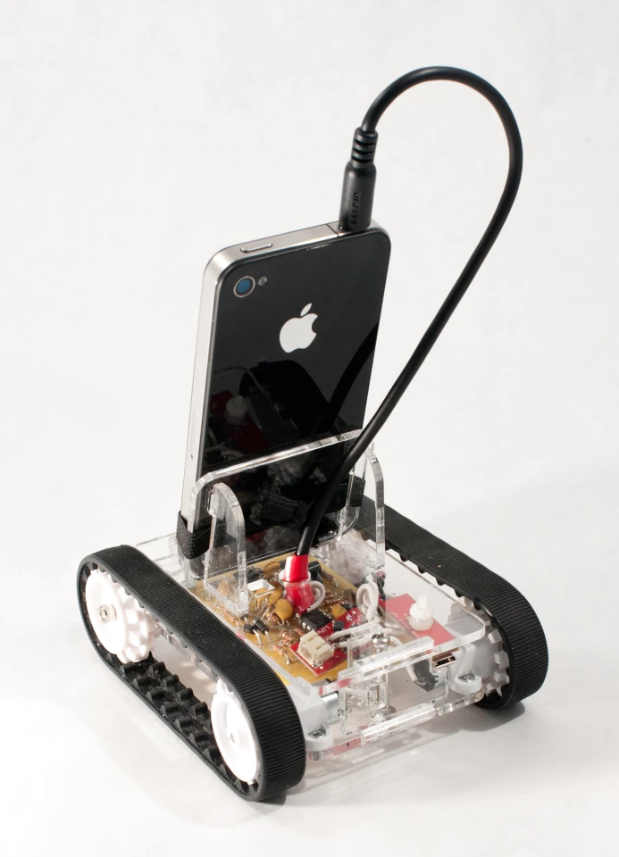 Romo is a miniature robot that uses apps on its user's existing smartphone as its 'brain'
