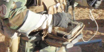 Universal Tactical Display worn at lower torso