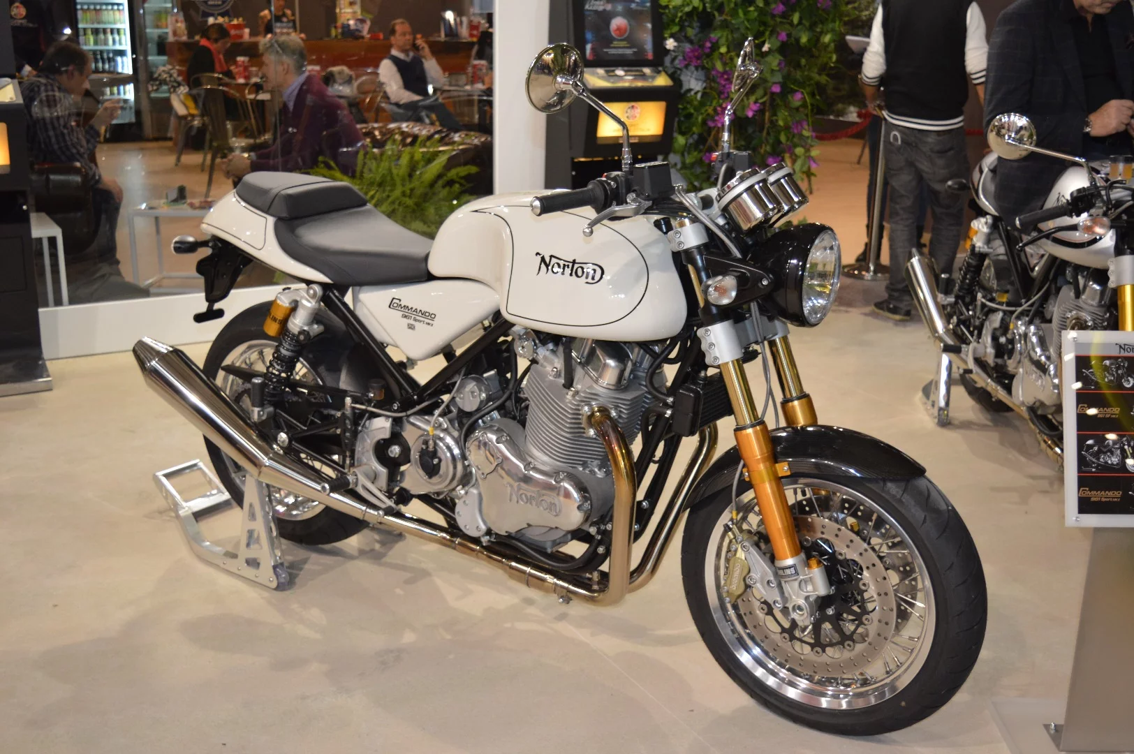 Although Norton Motorcycles was not officially present, the current Commando 961 Sport MK-1 found its way to EICMA