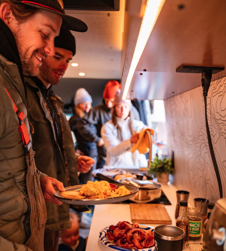 Pre or post activity party? No problem in the large, capable Rossmönster Skye camper van