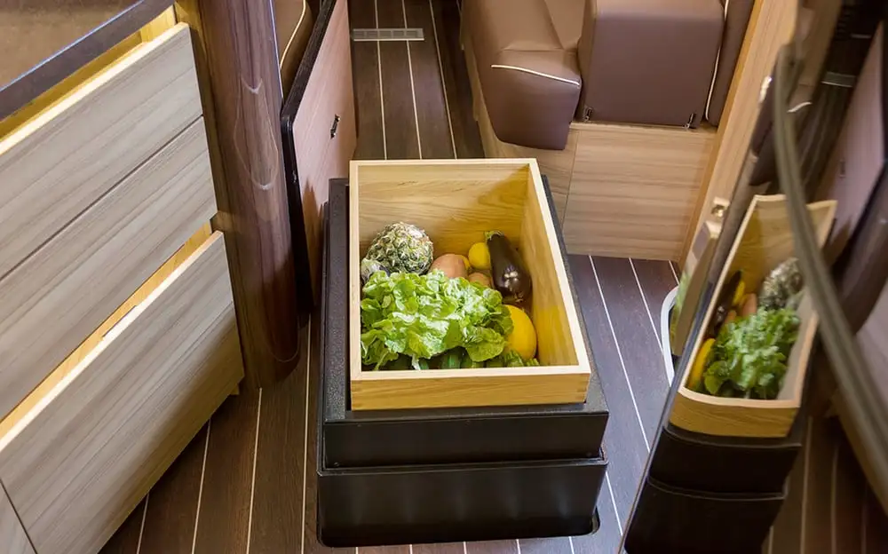 This pop-up storage drawer helps to save space and make food prep easier