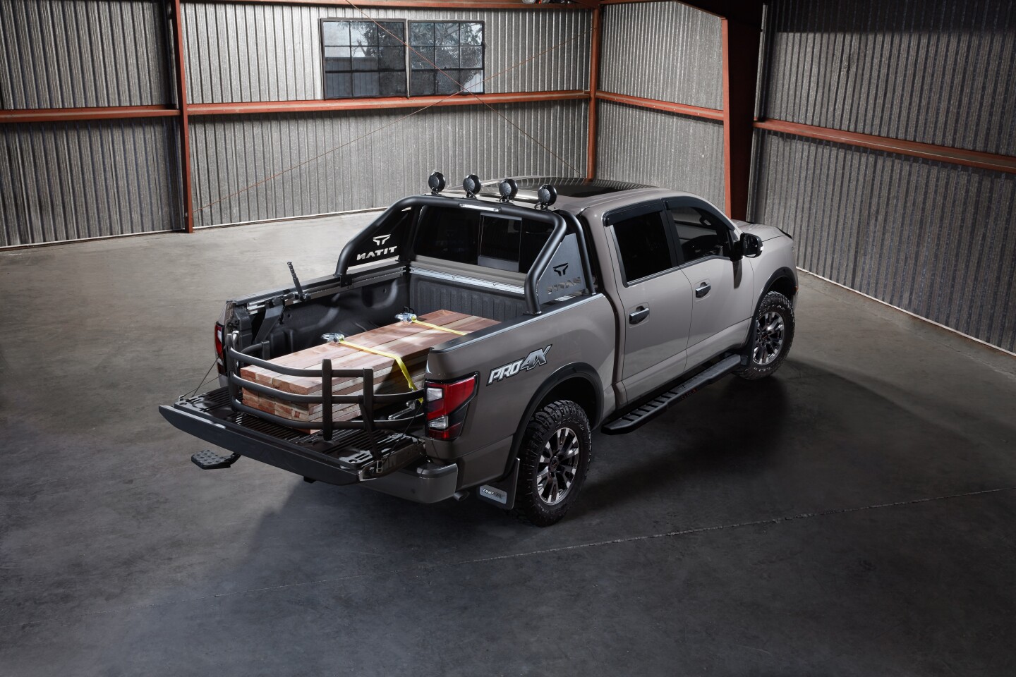 This fully-outfitted Nissan Titan shows what is available for customers at point of sale as add-ons for the pickup truck