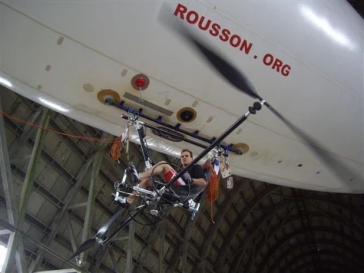 Stephane Rousson's Zeppy - pedal-powered airship.