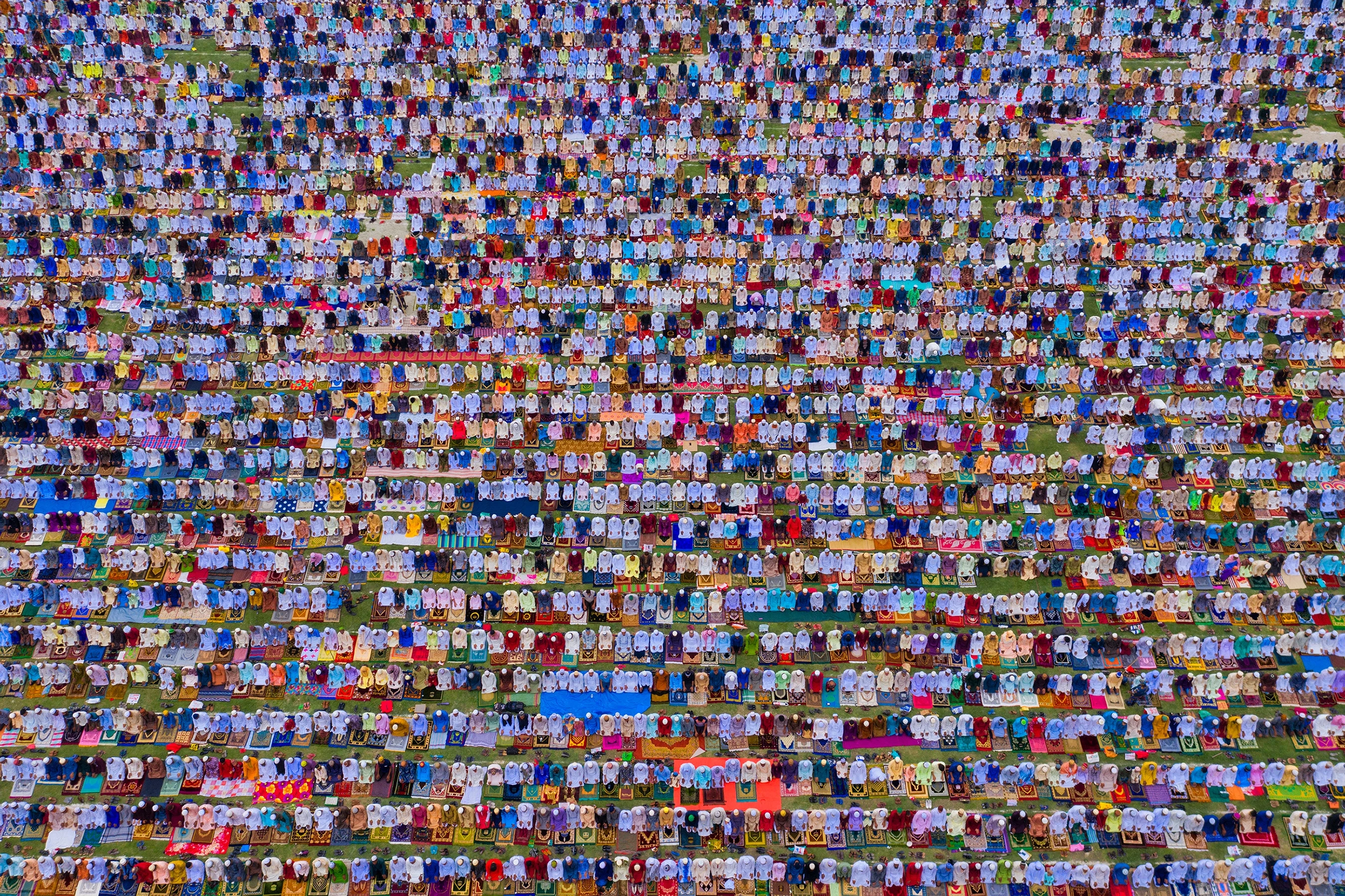 The Eid prayer is celebrated on the first day of the Islamic month of Shawwal, after the fasting during the holy month of Ramadan