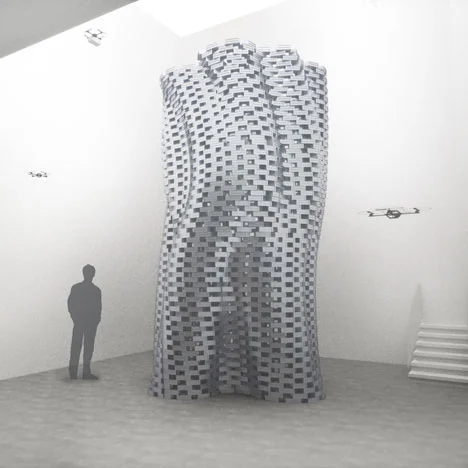 The FRAC Center will for the first time host an exhibition to be built entirely by flying robots (image: FRAC Centre)
