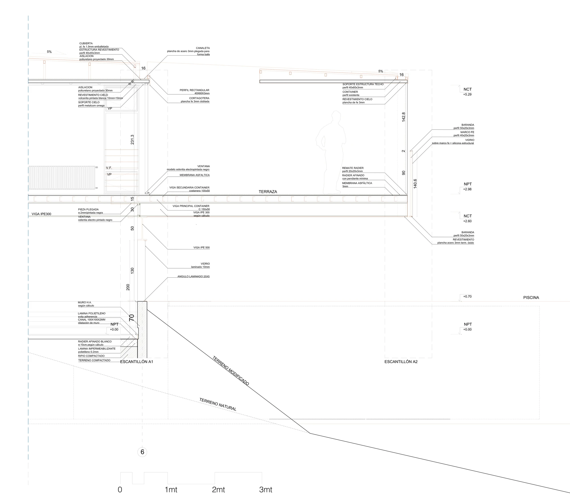 Architectural drawing of Caterpillar House (Image: Sebastián Irarrázaval)