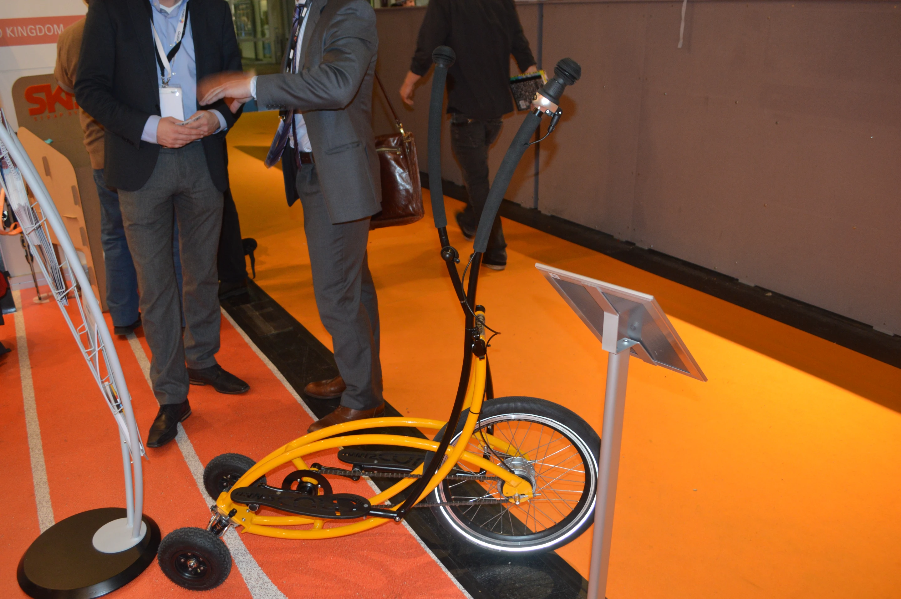 The CURB scooter works the upper and lower muscles for a full body workout