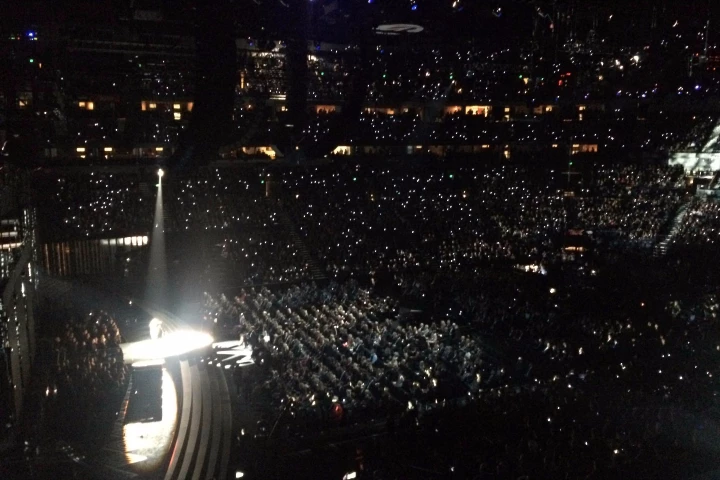 Fans at the Country Music Awards became part of the light show at the event