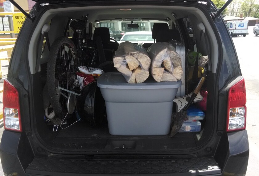 Packed up and ready to go