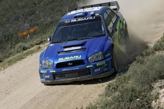 Chris Atkinson again showed speed in the Subaru with a stage win