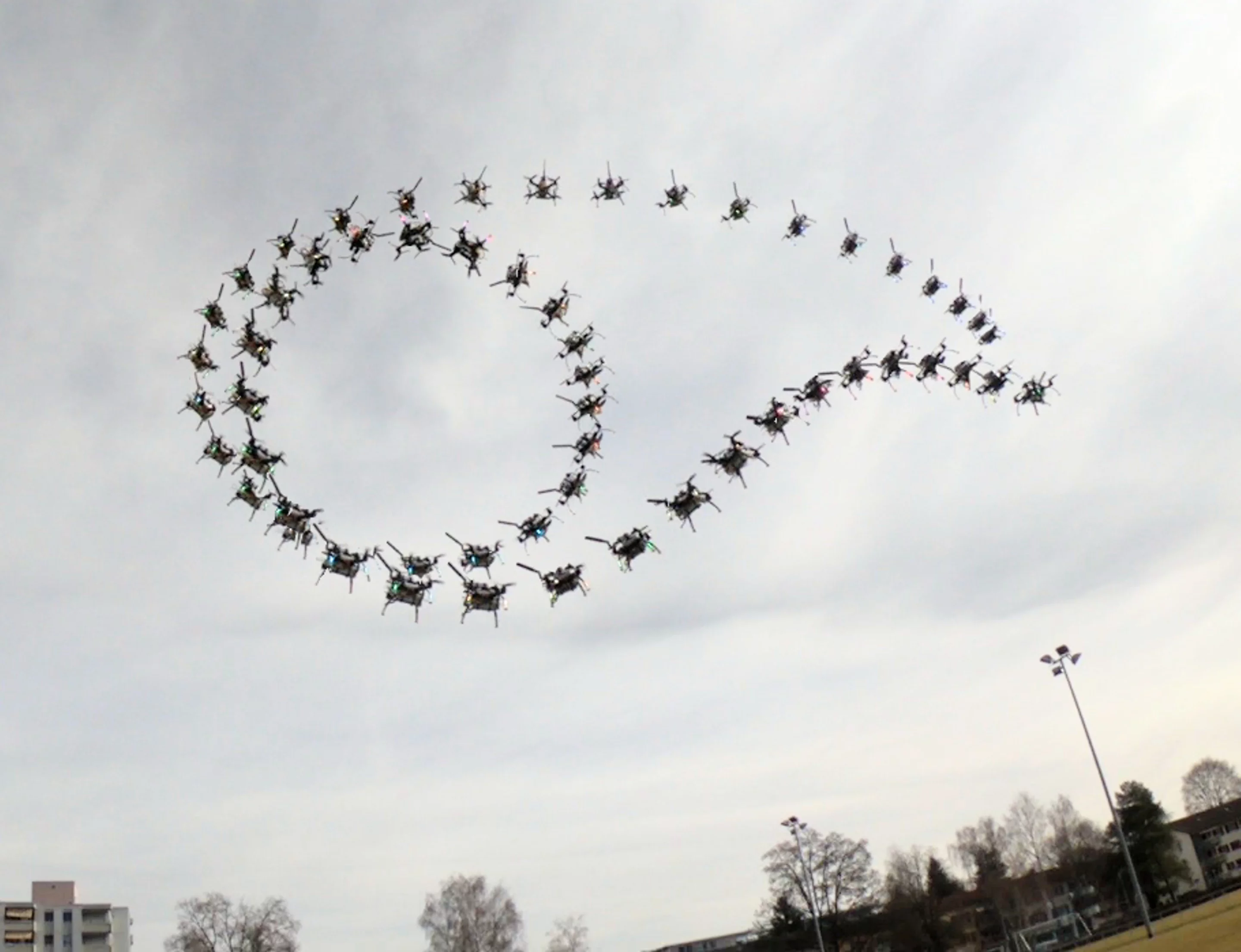 Sequence of a quadcopter performing a Matty flip