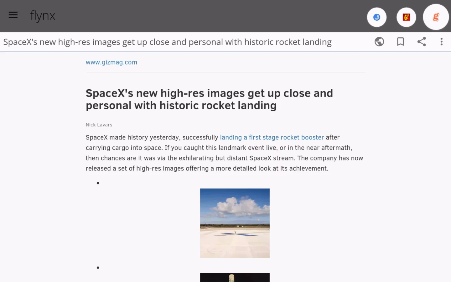 Flynx is a different take on the mobile browser