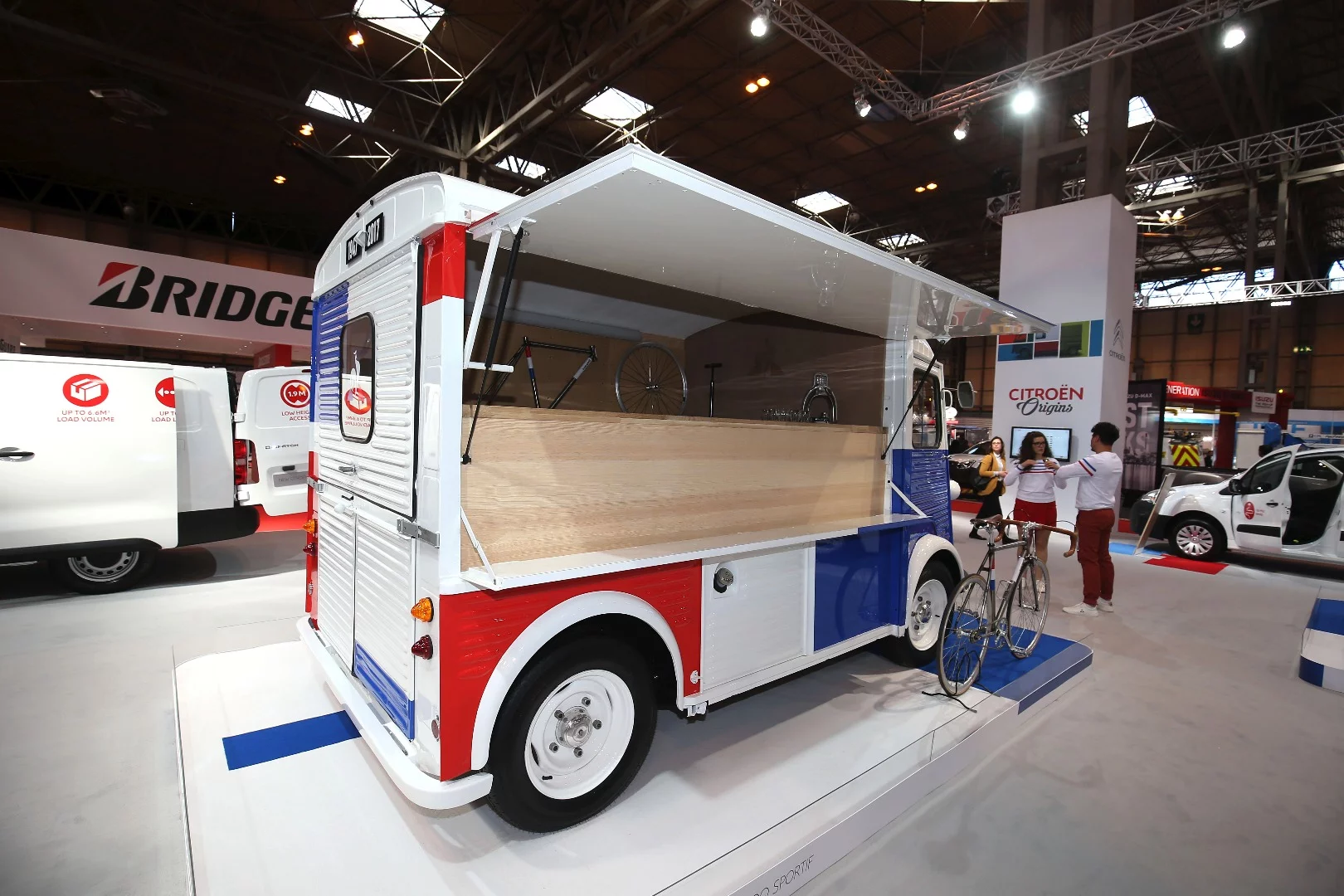 Citroën shows its Type H bicycle workshop van at the 2017 Commercial Vehicle Show