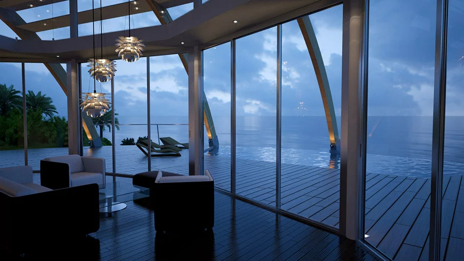 180-degree viws from the main living area