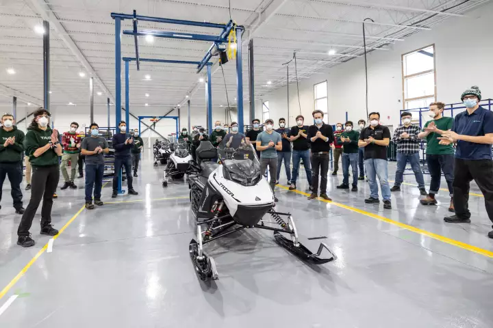 The first Taiga electric snowmobiles have gone into production, customer deliveries expected to follow in early 2022