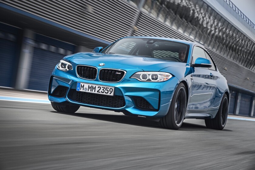 The front of the new M2 is all rounded curves and purposeful-looking air intakes