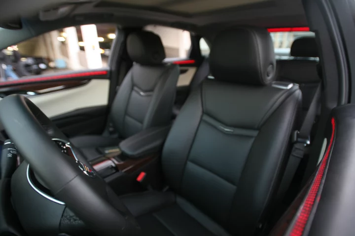 The LEDs are integrated into a continuous lighting strip that goes all the way around the interior of the car