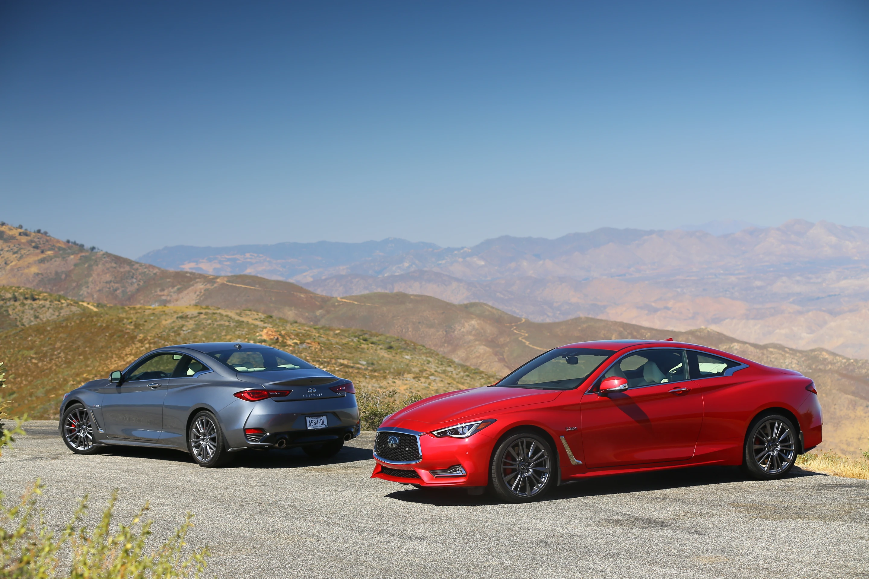 Two of the popular colors for the Q60, the red being new for this year