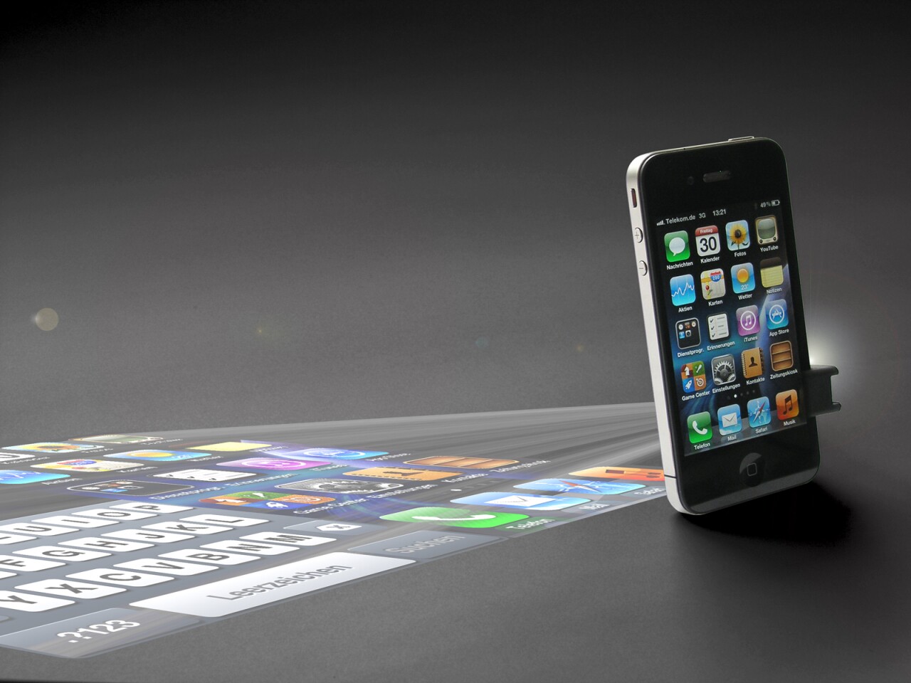 The microprojector array system could allow users to control their smartphone via a projected image of its screen