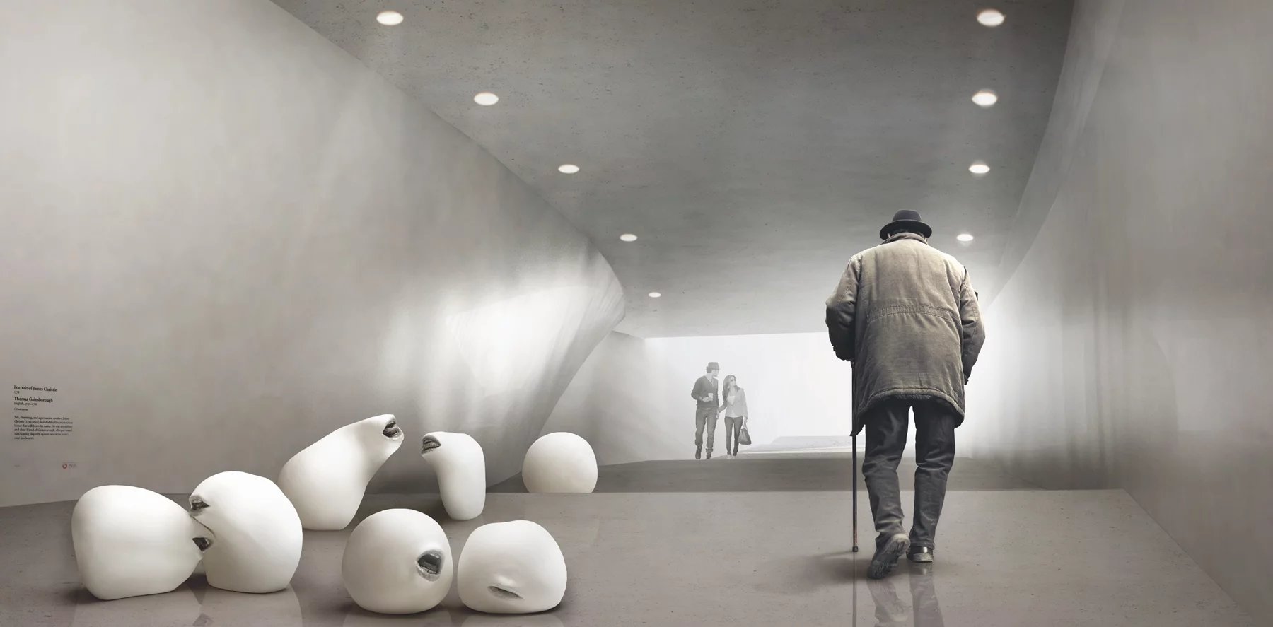 Visitors will have a clear view from one end of the museum to the other