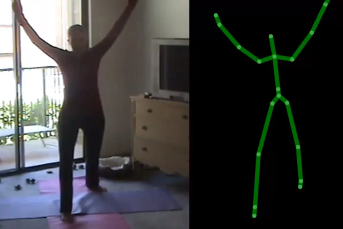 The Eyes-Free Yoga software relies on the Kinect's skeletal tracking capabilities to provide auditory instruction to the visually impaired