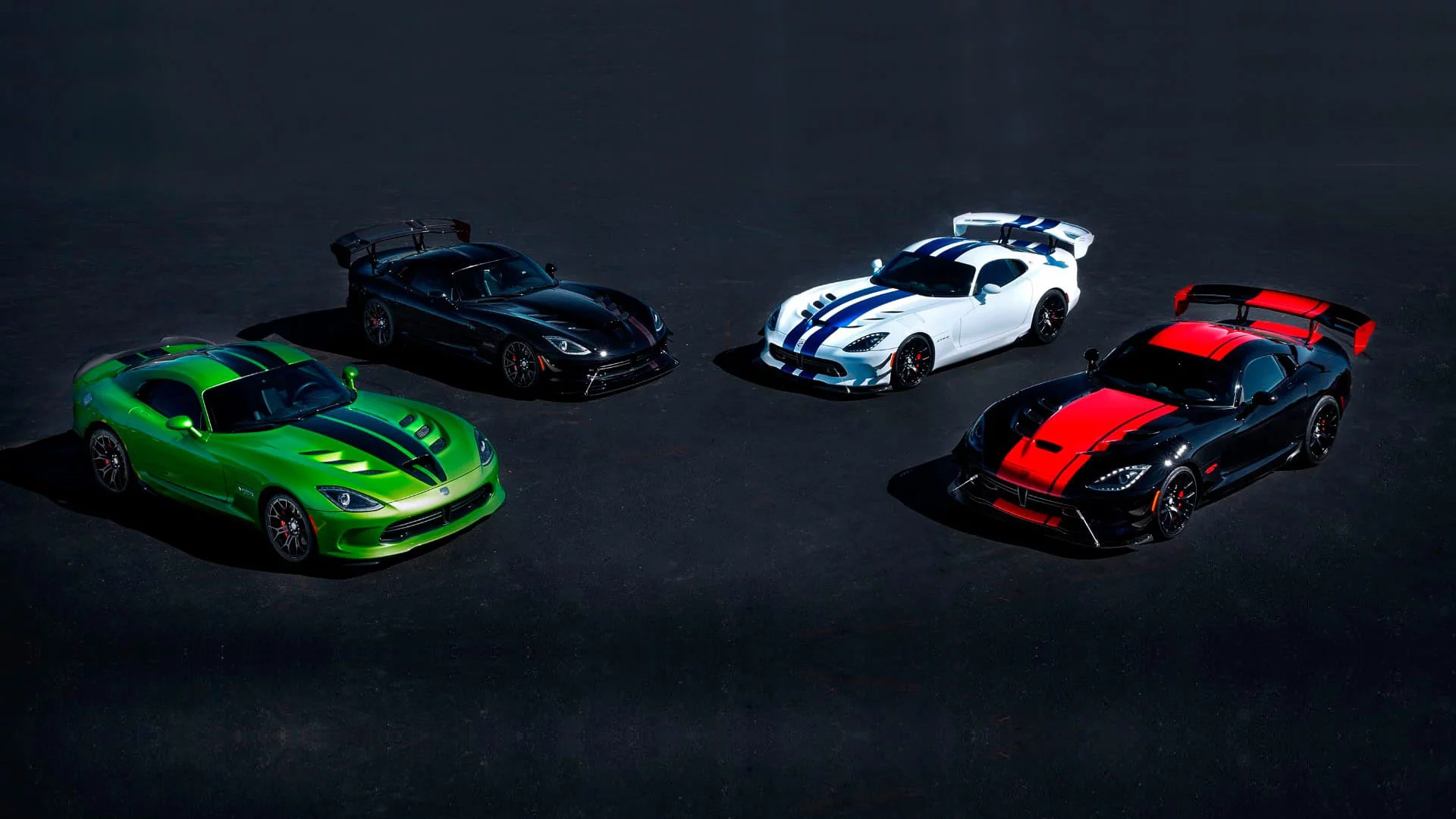 Four of the five special edition Vipers that will be produced in 2017
