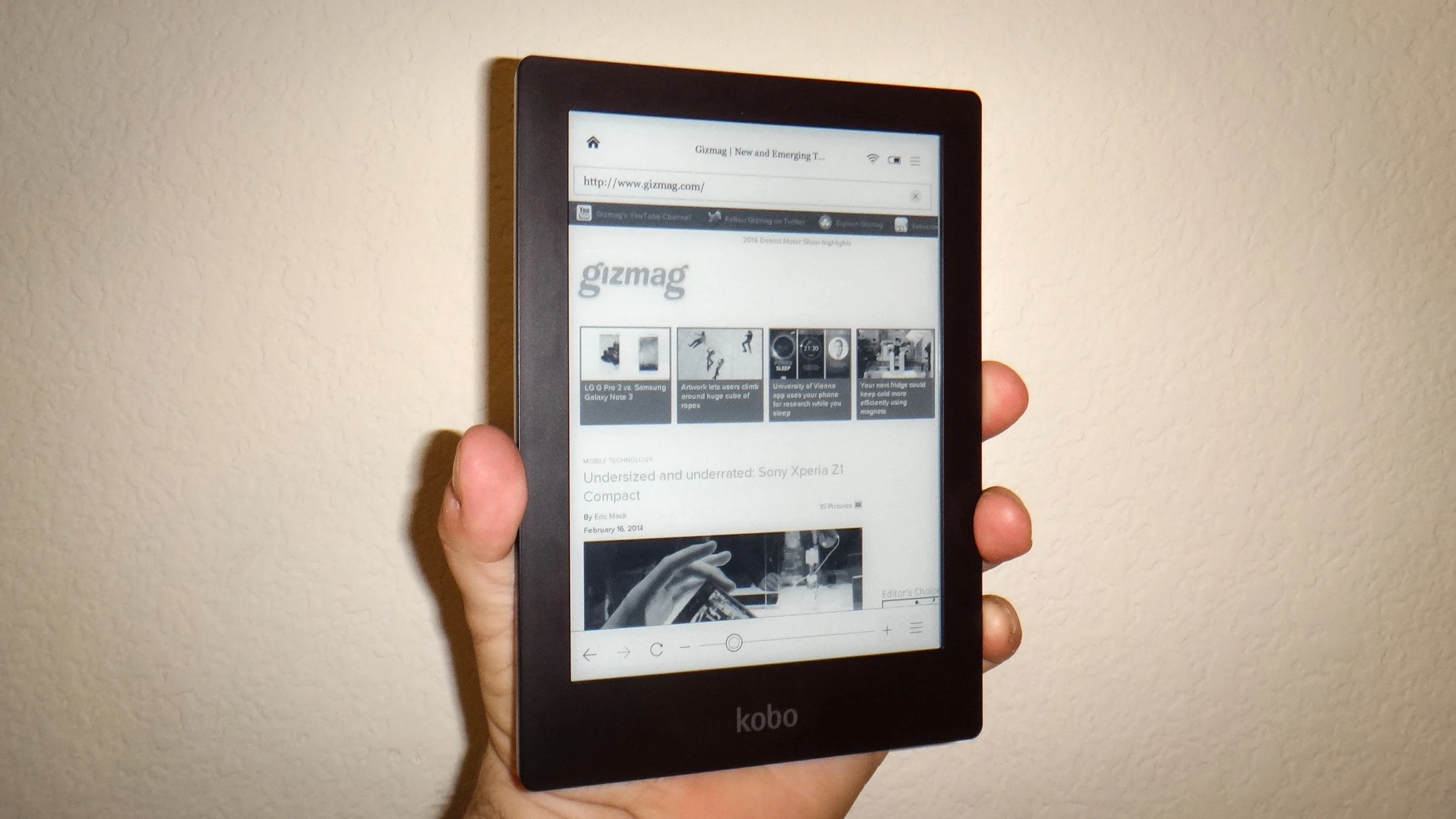 Gizmag reviews Kobo's crystal clear Aura HD e-reader