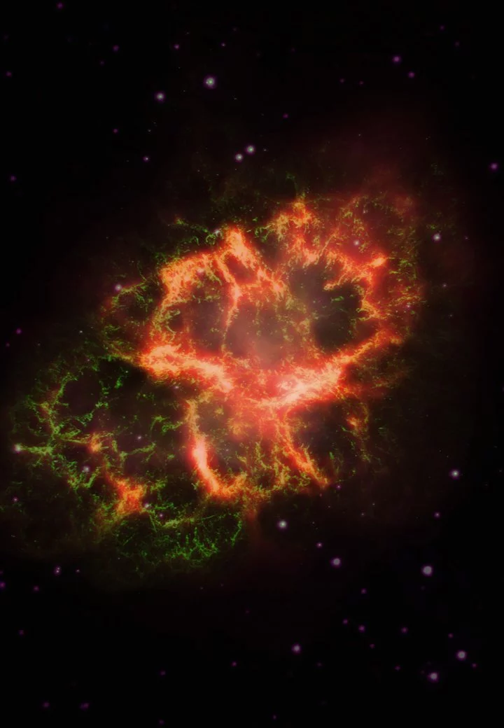 Comparing the amount of phosphorous in the Crab Nebula (pictured) and the Cassiopeia A supernova remnant suggests the element may be rare, making it difficult for life to emerge