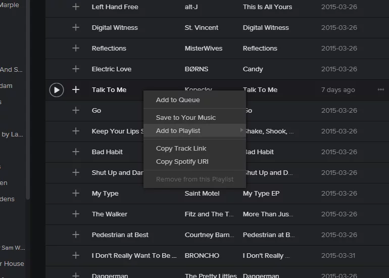 Copy playlists that you want to keep