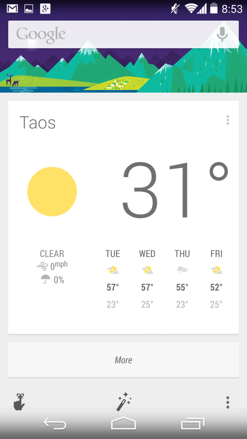 Google Now is always your left-most home screen