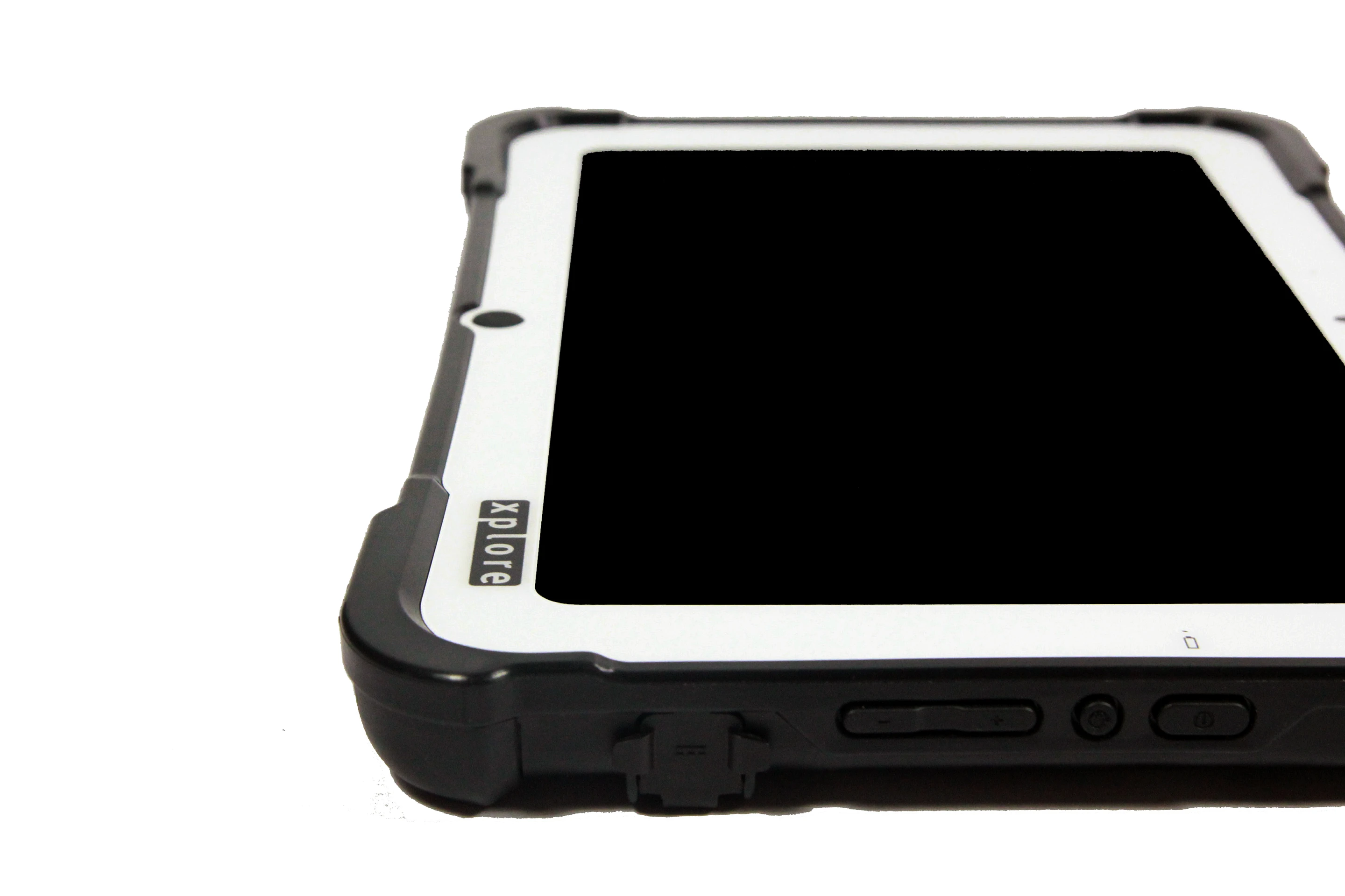 The Magnesium Alloy midframe and elastomer bumpers to afford the tablet some protection from shocks