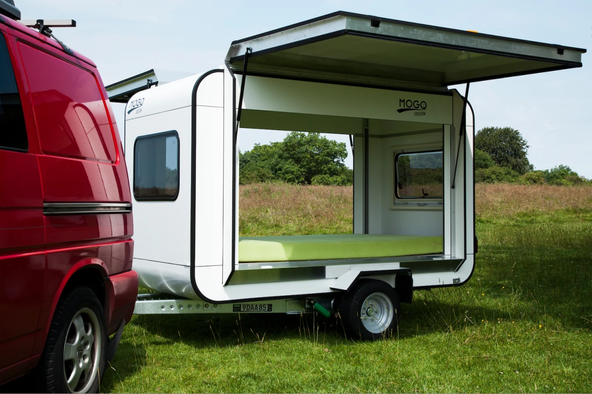 The Mogo Trailer is an open cargo hauler and camper
