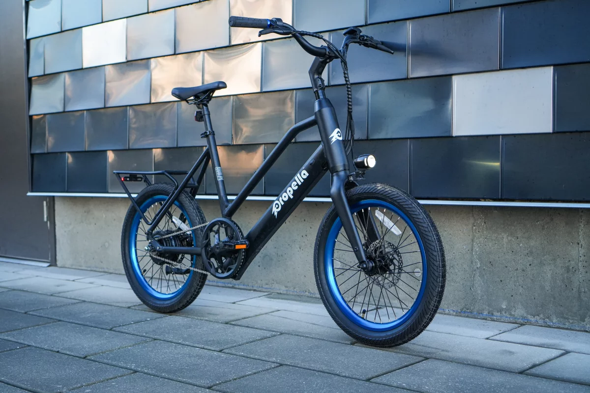 The signature blue rims make their way to Propella's first utility ebike