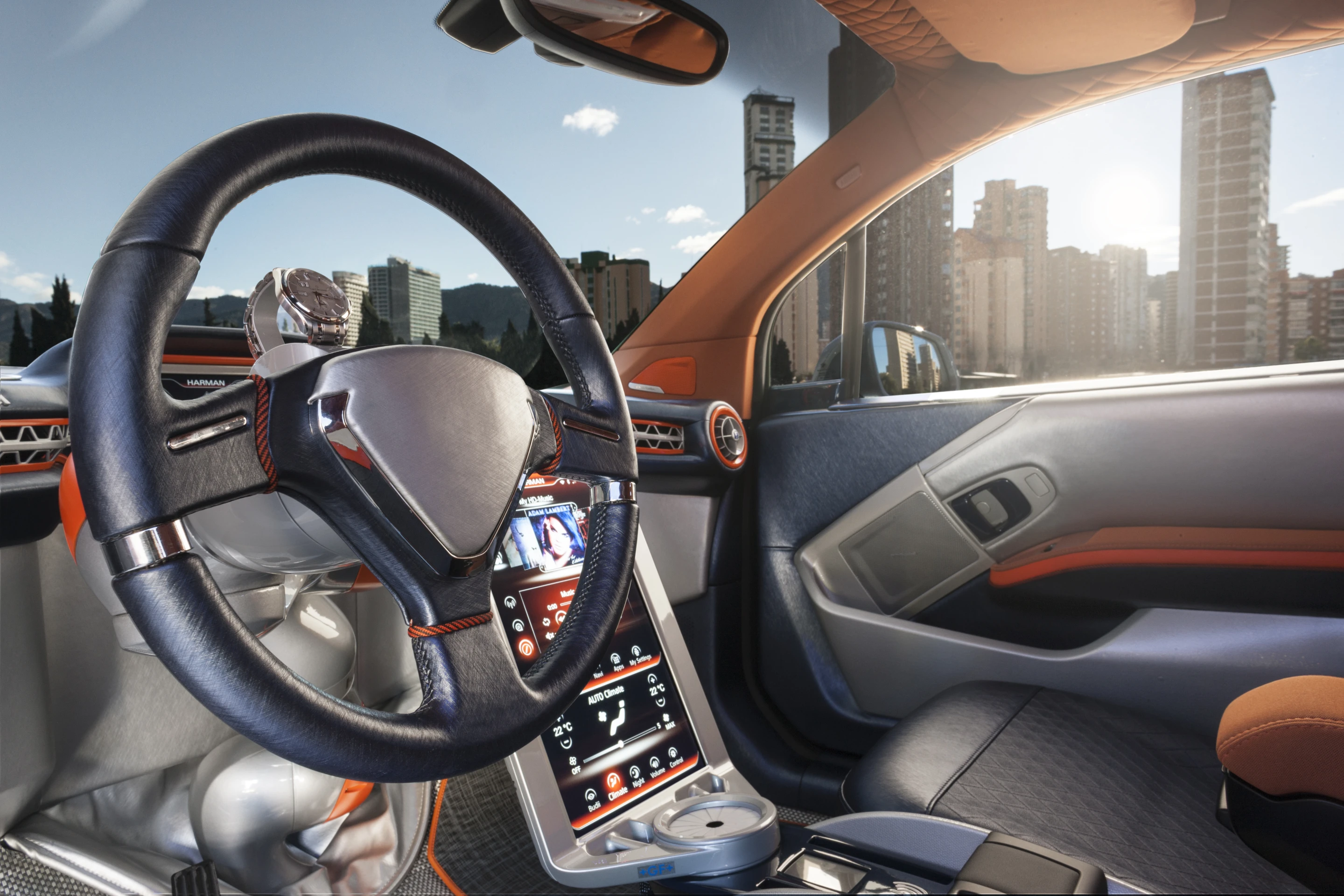 Steering wheel ready for manual control