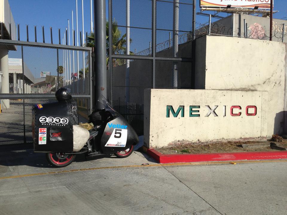 July 7th 2013: Terry arrived at the border to Mexico after finishing the BC2BC Electric Vehicle race