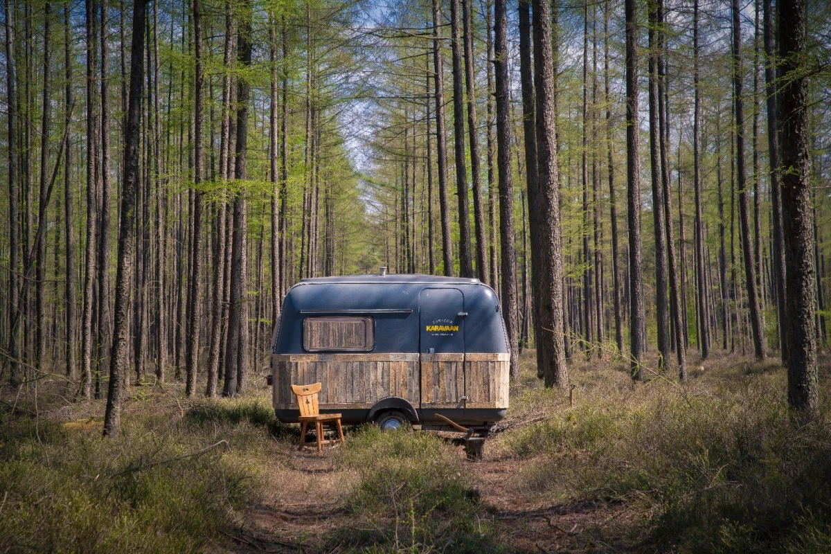 KantoorKaravaan, by Netherlands' The Tipping Point Foundation is a solar-powered micro-office for digital nomads